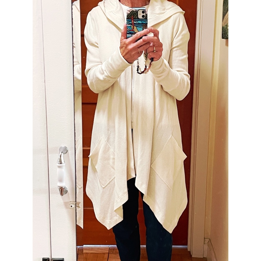 ANTHROPOLOGIE “Splendid” antique white cotton cardigan